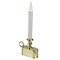 Brite Star 11" Battery Operated White and Gold LED Christmas Candle Lamp with Toned Base